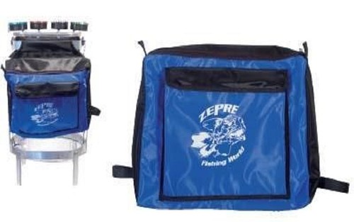 Borsa blu con tasca esterna