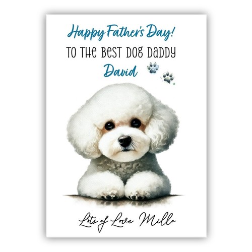 Biglietto cane bichon - cane, frise
