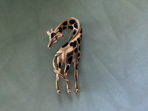 Spilla giraffa tono - oro,