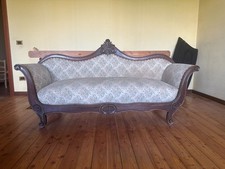 Divano noce inizi 900 Luigi Filippo restaurato