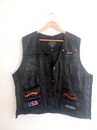 Gilet pelle buffalo - gilet, in