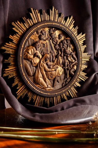 Scultura legno scolpita - legno,