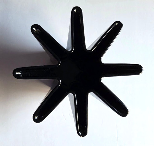 Vaso scultoreo nero - , vintage