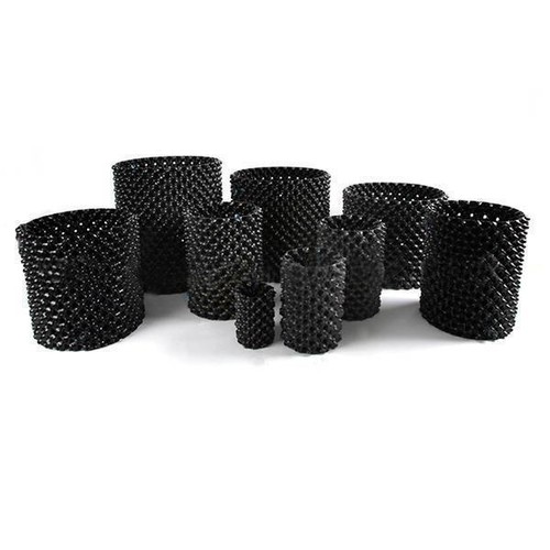 Vaso rotondo nero plastica - rotondo,