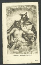 Estampa antigua de la Santissima Trinidad andachtsbild santino holy card santini