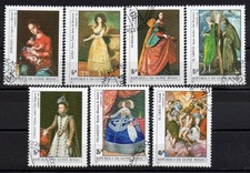 GUINEA BISSAU 1984 QUADRI FAMOSI SERIE USATI