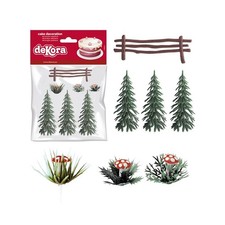 Set di Decorazione per Torta a Tema Naturale. 4-8cm