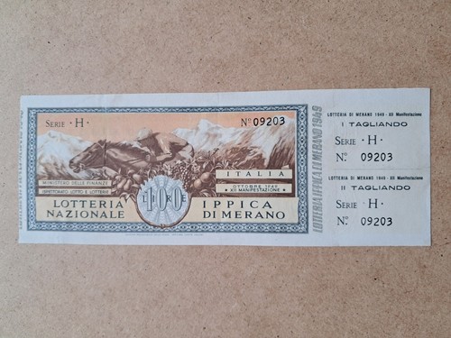 Biglietto lotteria merano - lotteria,