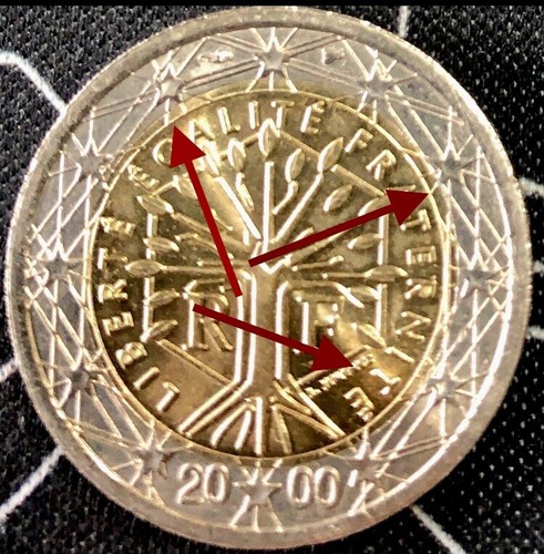 Francia 2000 con - francia, errormoneda