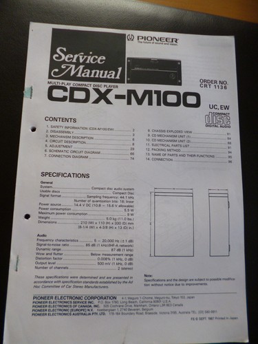 Manuale servizio pioneer - di,
