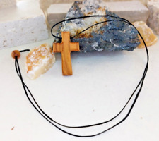 Ciondolo collana croci croci 7j legno di ulivo prodotto fatto a mano