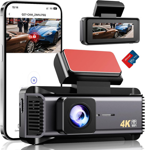 Dash cam auto - 4k, frontal