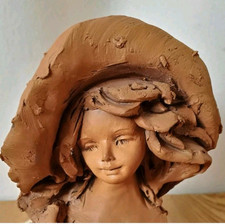 NICO VENZO scultura terracotta mezzo busto terracotta certificato e autografato