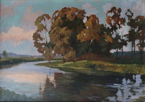 Romantico paesaggio autunnale
