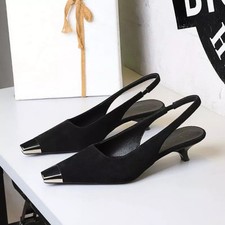 Decolte Nero Scamosciato Con
