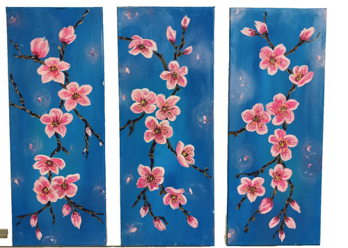 Quadro acrilico tela fiori - acrilico,