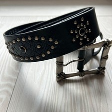 cintura vintage borchiata nera