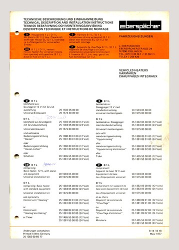 Riscaldatori eberspakers b1l - riscaldatori,