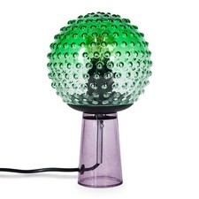 HOFSTEIN Casignana Tischlampe Tischleuchte Glas/Metall in Grün/Klar/Lila/Schwarz