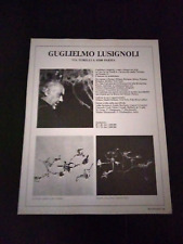 1974 GUGLIELMO LUSIGNOLI  PITTORE MOSTRA PERSONALE GALLERIA PARMA VINTAGE AD PUB