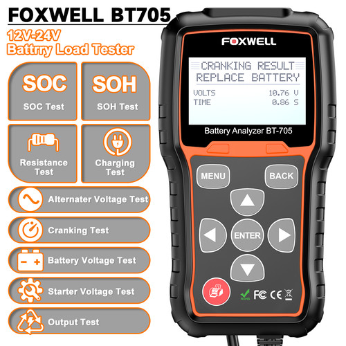 Foxwell bt705 12v 24v - 24v, battery
