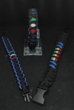 3 Bracciali Paracord Inter Nero Azzurro Scudetto Italia Su misura Mod D