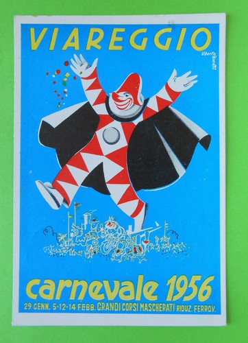 7867 viareggio carnevale 1956 - carnevale,