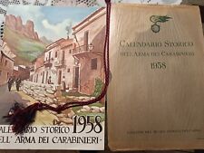 RARISSIMO CALENDARIO STORICO DEI  CARABINIERI ANNO 1958 CON VELINA