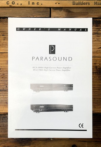 Parasound hca 1000a 750a - parasound, hca-1000a
