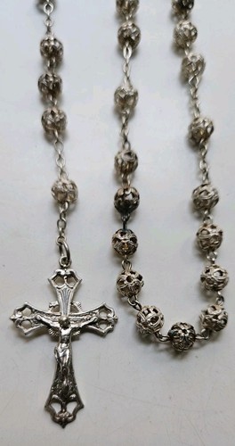 Rosario filigrana argento