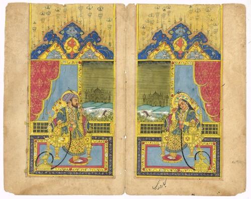 Dipinto mughal imperatore e - di,