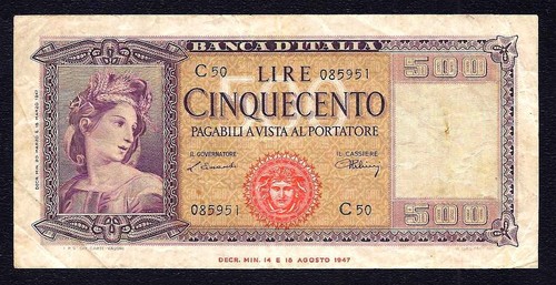Italia 500 lire - italia, vf