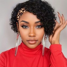 Headband Human Hair Wigs for
