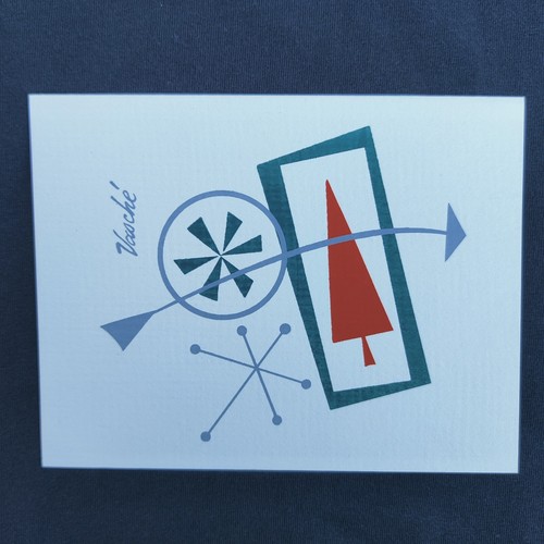 50s mcm christmas card hand - 50s,