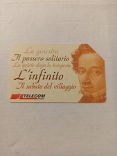 SCHEDA TELEFONICA TELECOM GIACOMO LEOPARDI BICENTENARIO 1998 REGIONE MARCHE