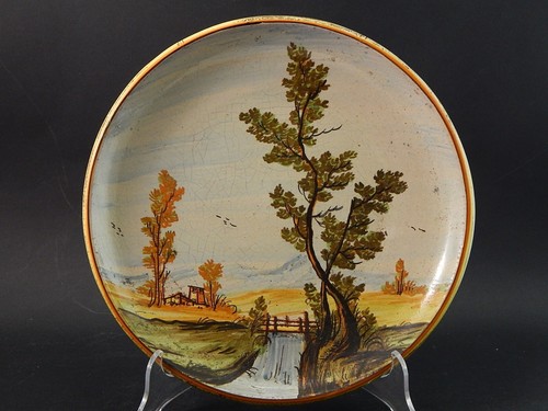 Antico piatto parata maiolica - piatto,