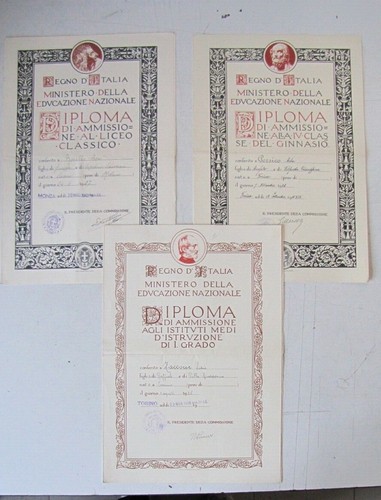 Vecchi diplomi scuola anni - vecchi,