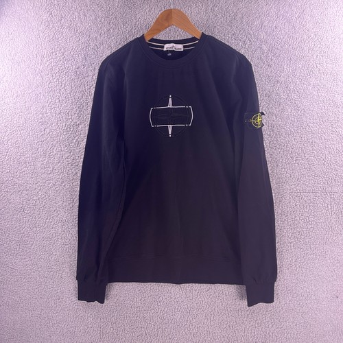 Felpa uomo stone island nera - felpa,