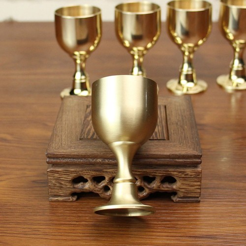 Bicchiere vino ottone - bicchiere,