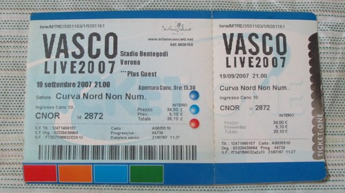 Biglietto concerto vasco rossi - vasco,