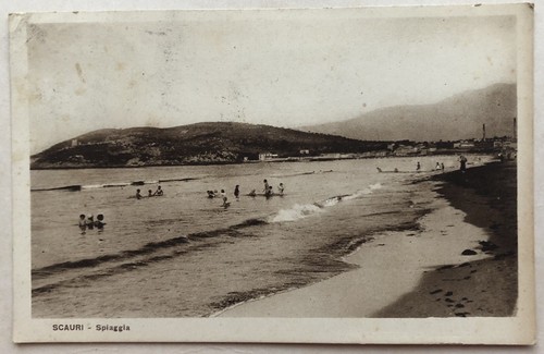 Cartolina scauri spiaggia mare - scauri,