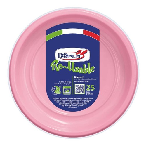 Piatti fondi reusable rosa - piatti,