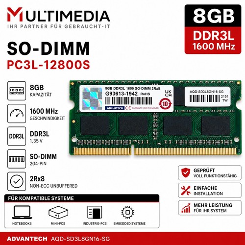 Advantech ddr3l 1600 mhz - 1600,