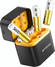 Batterie AA 1,5V Ricaricabili 3600mWh con Caricatore 8 Slot USB-C - TESTATO