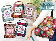 Borse da shopping personalizzate con nomi tote bag richiudibile in modo compatto