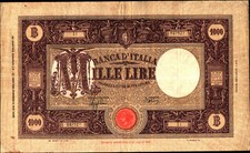 1802)  banconota da 1000 lire - GRANDE M -2° TIPO del 12-12-1942 vedi foto SPL