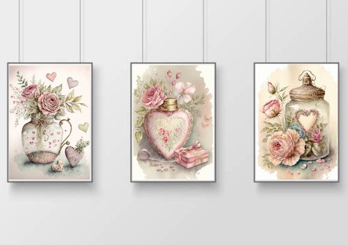 Rose fiori stampa quadro - fiori,