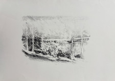 Giuseppe Ajmone (1923-2005) Litografia Firmata P.S. Paesaggio - con Certificato