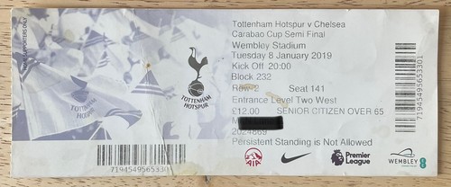 Biglietto semifinale tottenham - semifinale,