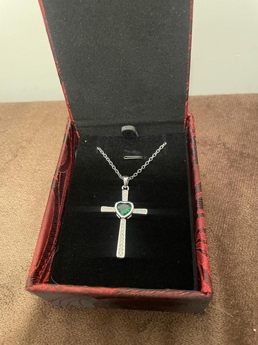 Collana croce argento con - collana,